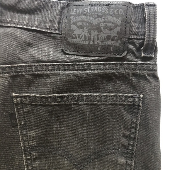 Levi’s 513 gray Slim Straight Jeans Size 32 x 34 - Picture 4 of 6